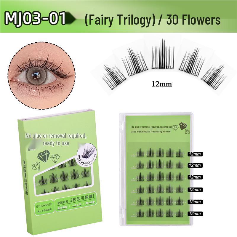 

Polymer Self-Adhesive Fox-Eye Sunflower False Eyelashes (Segmented, Glue-Free, No Removal Needed) Standard