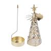 Spinning Candle Holder Rotating Candlestick Set for Romantic Wedding Christmas Party Gold Snowflake