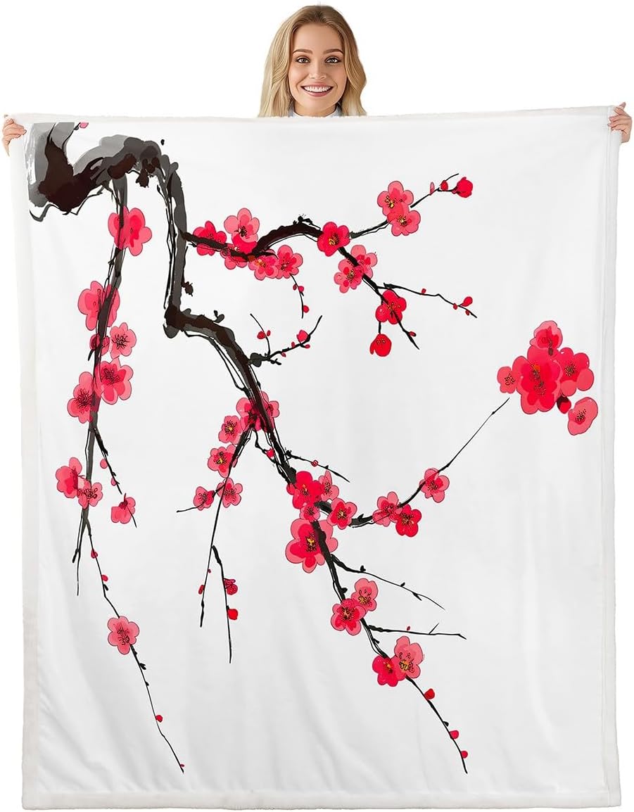 Cat Anime Fleece Throw Blanket Queen Japanese Retro Funny Cat Sherpa Blanket Boys Girls Japanese Style Plush Blanket Japanese 75x100cm