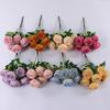 Single multi-headed rose wedding hotel decoration home road lead fake flower