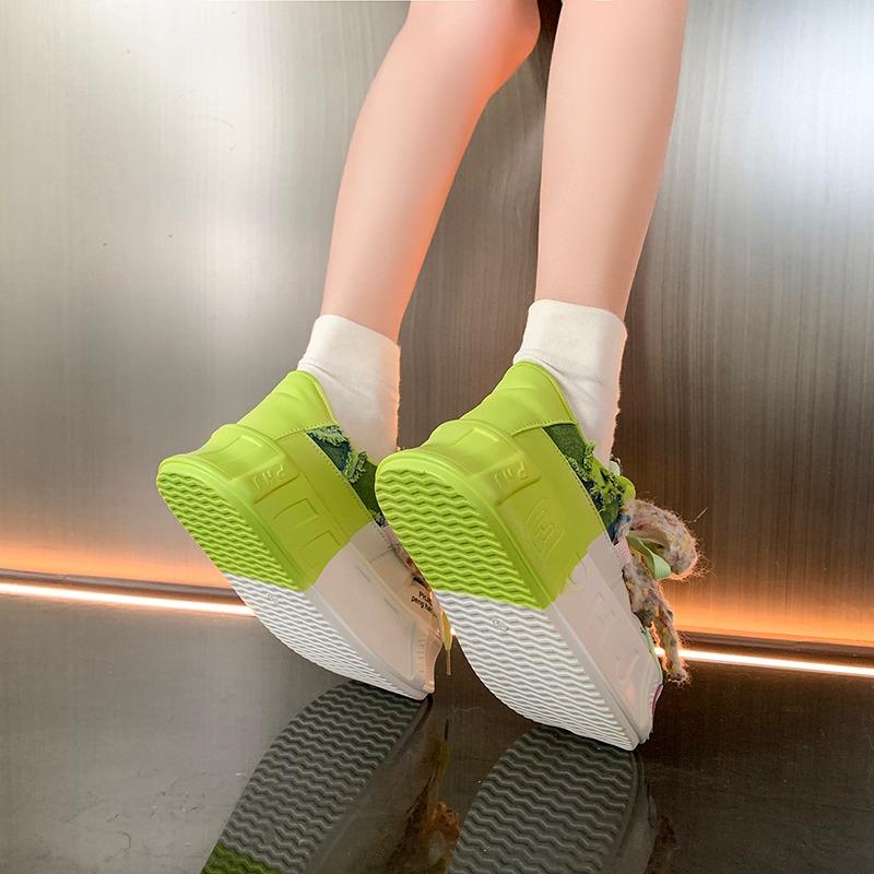 Mode 5CM Designer Papa Schuhe für Frauen Mädchen Glück Plattform Vulkanisierte Schuhe Damen Bunte Runde Kopf Casual Weibliche Lace Up schuhe