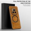 For Magsafe Magnetic Car Support Shockproof Matte Leather Phone Case For Honor 200 100 90 70 Magic 6 5 4 3 Pro Bumper Back Cover