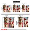 2pcs,2D Plane Printing Curtain Fabric Cute Snowman Christmas Festive Season (4) Versatile 100% Polyester (without Rod) Art Deco