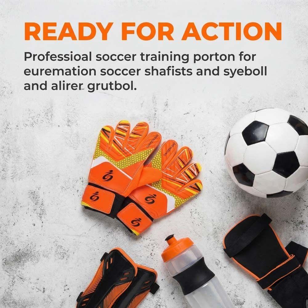 1 Pair Cushioning Children Soccer Gloves Double Sided Latex Goalkeeper Gloves Play Football