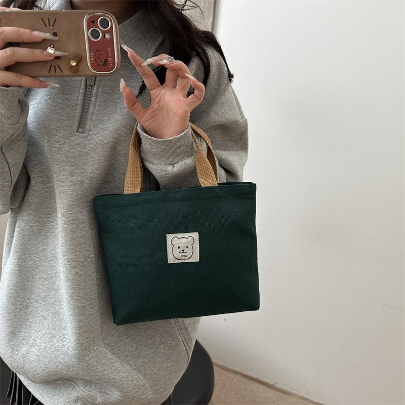 Large Capacity Casual Handbag Canvas Bag Women's New Fashion Student Class Commuter Hand Bag