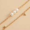 Xiaoxiangfeng double-layer simple imitation pearl alloy round bead waist chain belt female waist bead