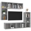 Maison Exclusive - Ensemble de meubles TV 4 pcs Gris béton Bois d'ingénierie
