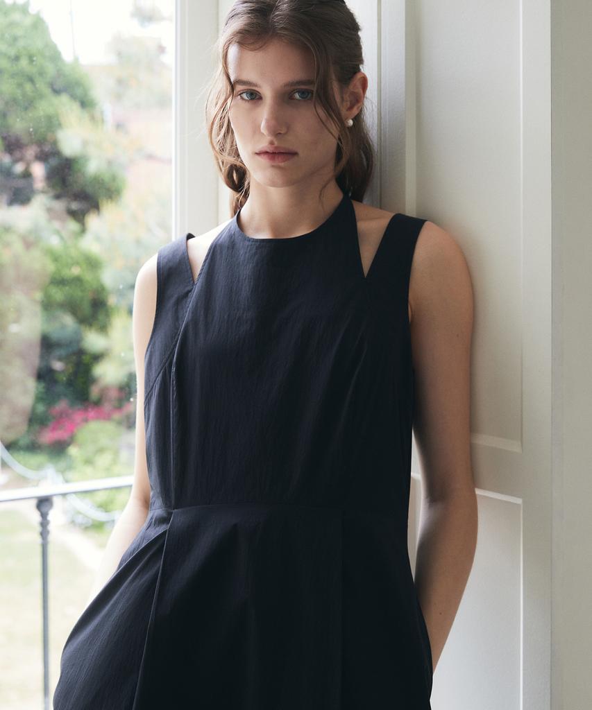 Paul And Alice Halter-Neck Midi Dress / Black