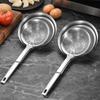 Stainless Steel Deep Skimmer with Long Handle Heavy-Duty Slotted Spoon for Dumplings Noodles Frying Rust-Proof Dishwasher Safe Essential Kitchen Tool