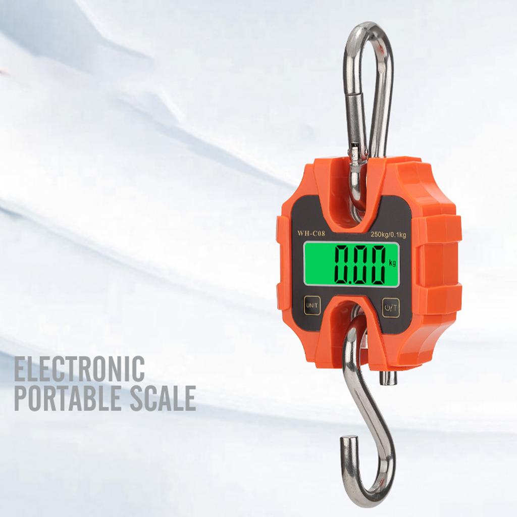 Elektronische Hängewaage Tragbare Handwaage Kranwaage mit Auto-Off Hintergrundbeleuchtung kg-lb Catty Ein-Tasten-Wechsel für Garage