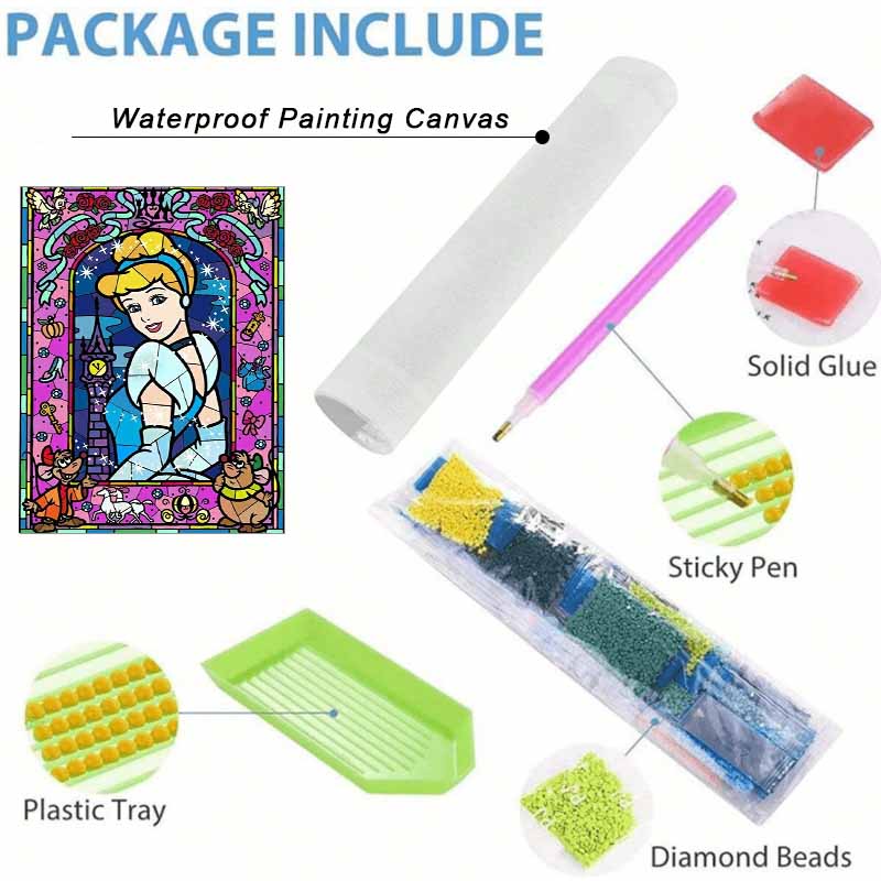 Disney 5d diamond painting full diamond diy Cinderella diamond embroidery decorative painting ornaments living room