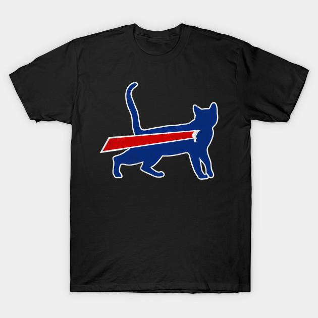 

Men Black Print T-shirt Cat Bills – Funny Buffalo Bills Cat Design For Football Fans No-Cut Transfer Paper Print Cotton Tshirt 4XL чорний