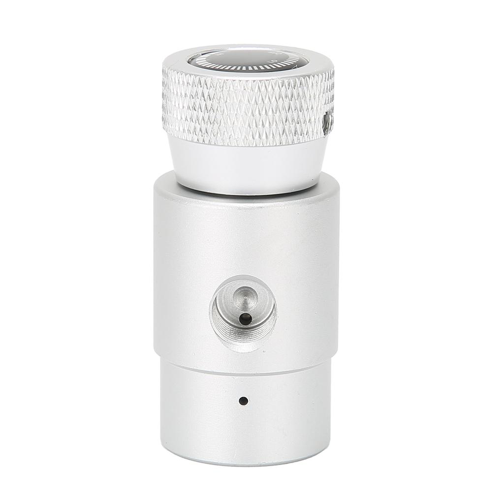 CO2 Refill Adapter Connector Gas Regulator Silver Soda ASA with 3000psi Pressure Gauge