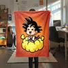 1 Stück Süße Cartoon Son Goku Aufdruck Flanelldecke, Hohe Qualität für Alle Jahreszeiten, Heimdekoration, Wärme und Komfort, Perfekt für Weihnachtsgeschenke