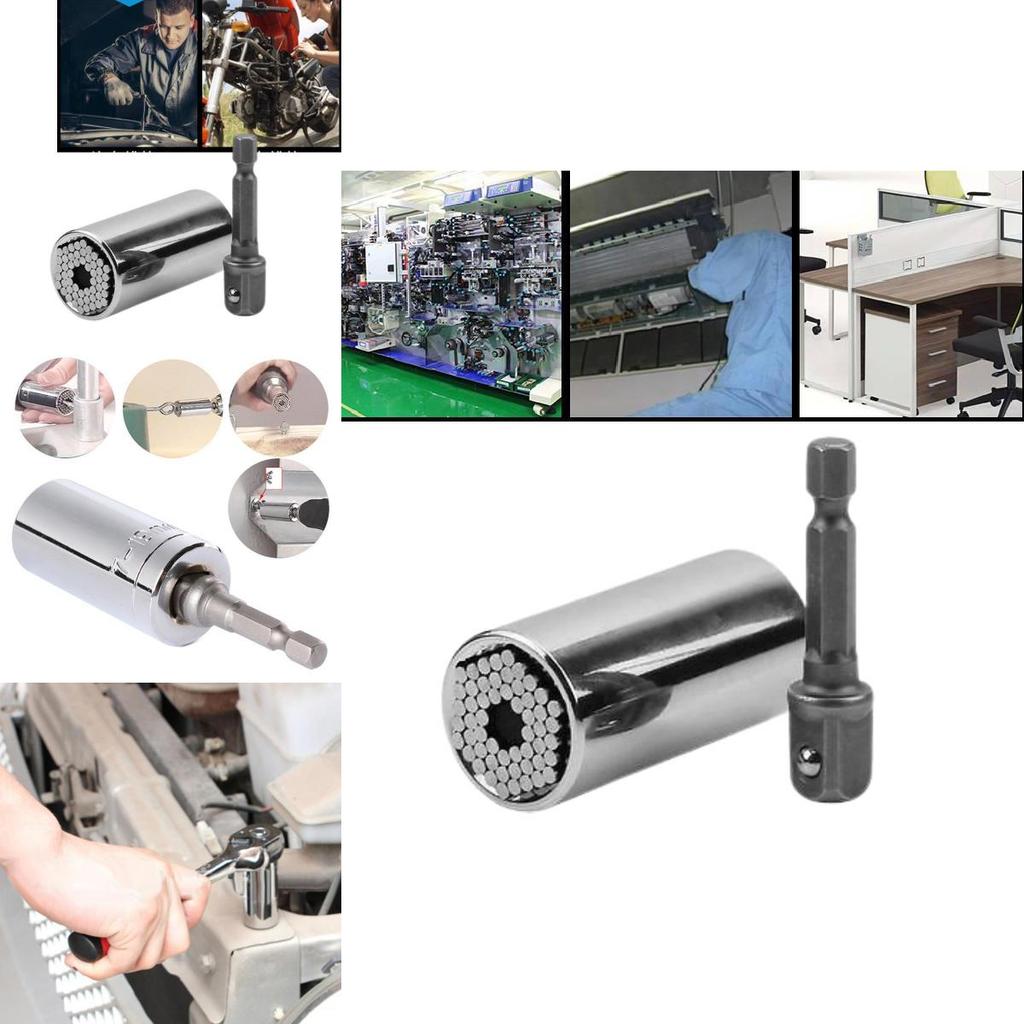 Heavy-duty Universal Socket Set With Electric Extension Rod And Ratchet Wrench