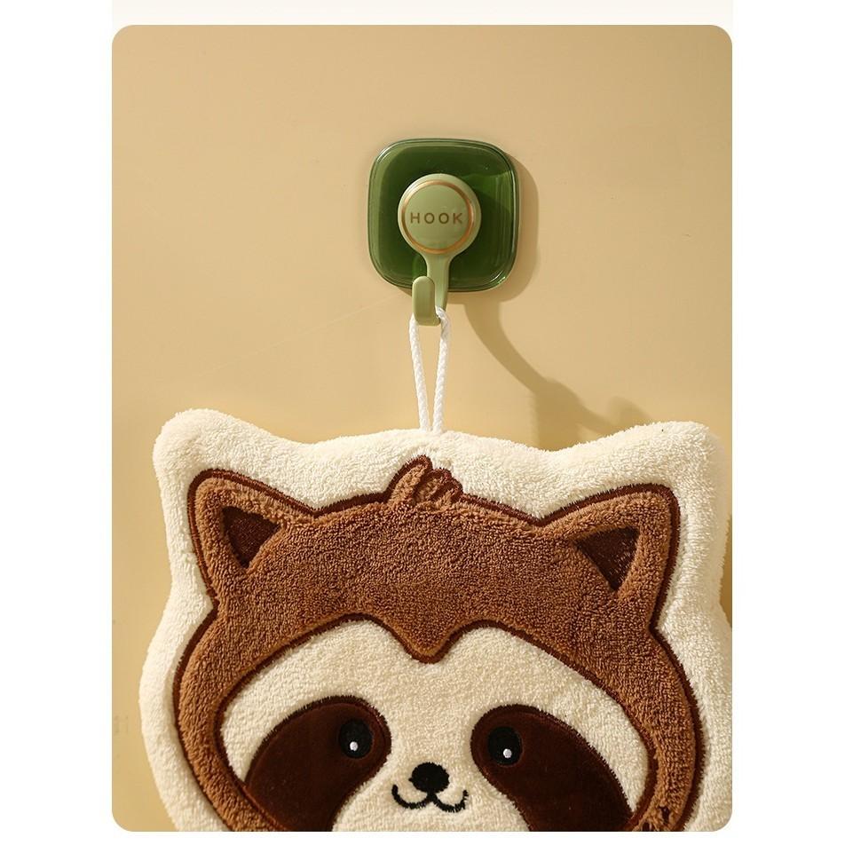 Asciugamano da appendere, simpatico cartone animato, animale, asciugamano in pile di corallo, spugna a doppio strato, super forte, assorbimento dell'acqua, asciugatura rapida, asciugamano multifunzionale