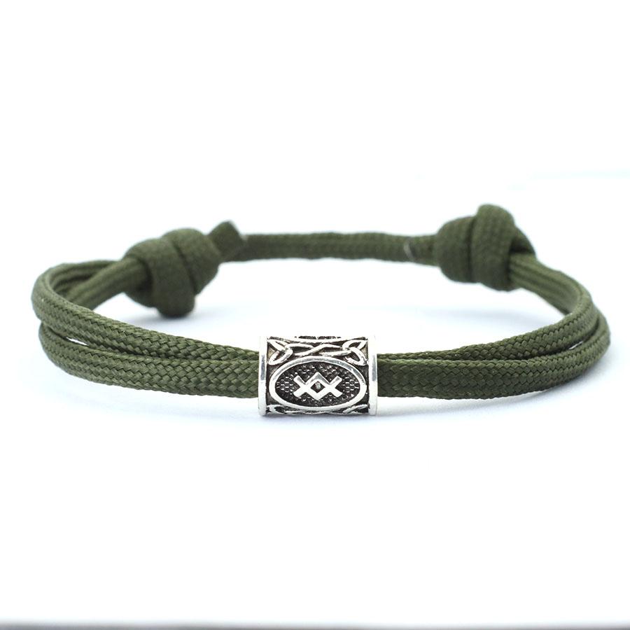 Norwegian Viking Characters Bracelet For Men Sliding And Adjustable Knot Braslet Outdoor Survival Paracord Braclet Pulsera Homme