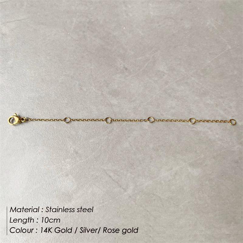 eManco Gold-Plated Stainless Steel Extension Chains for DIY Jewelry