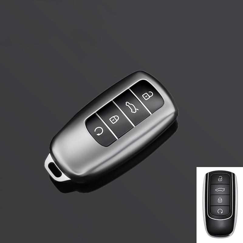 

Модный чехол для автомобильного ключа из ТПУ для Chery Tiggo 8 Pro Tiggo 8plus New 5 plus 7pro Car Key Protector Shell Fob Accessories серый