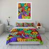 Colorful Heart Pattern Set Multiple Sizes Kid'S And Adults' Bedroom Exquisite 3Pc Bedding Set, Gift