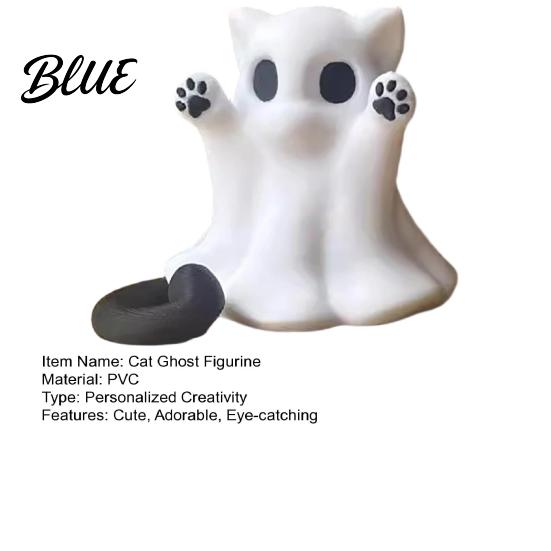 Halloween-Themen-Raumdekorationen Geist Katze Statue Niedliche Figur Cartoon Gruselig Saisonal Hausdekoration Dekoration für Büro Schreibtisch Statue