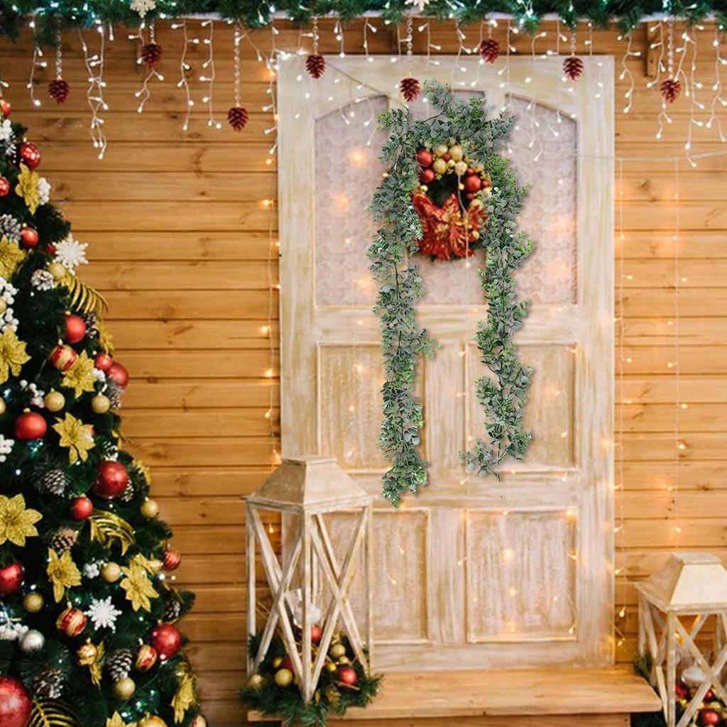 Green Vines Decorations Adjustable Garland Decor 5.9inch Holiday Indoor Mantle Decor For Family Home Indoor Outdoor Farmhouse