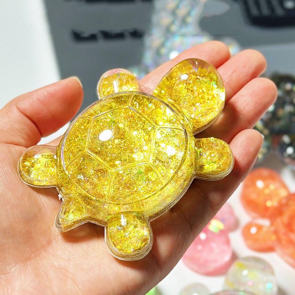 Flash Flowing Sand Candy Color Turtle Dolls Cute Turtle Small Ornament Cartoon Turtle Toy  Car Keys