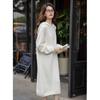 Mokana Women's Christmas Style Long-Sleeve Midi Dress