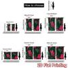 2D Flat Printing 2pcs Curtain Party Curtain Tropical Green and Pink Leaves Digital Printed Polyester Drapes Festive Curtains