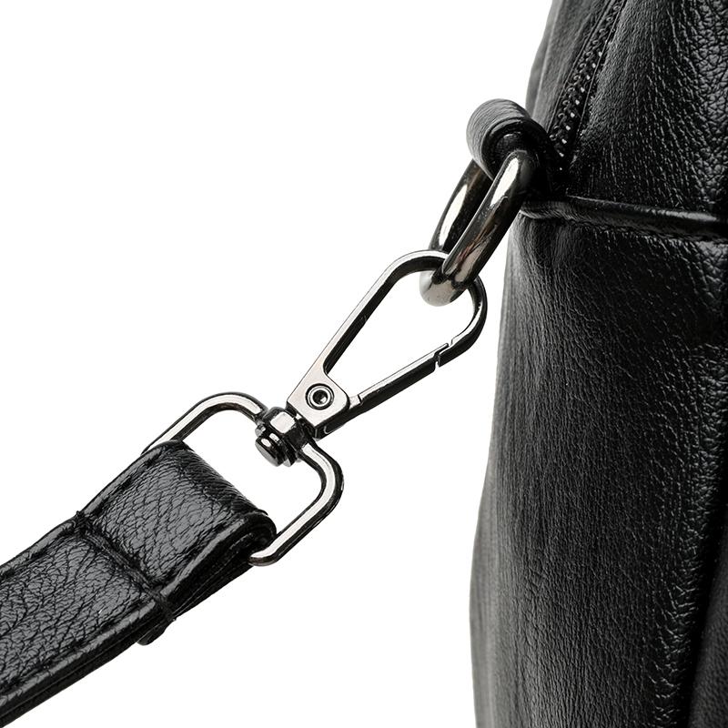 Retro Large Capacity Shoulder Bag Solid Color Messenger Bag PU Commuter Bag