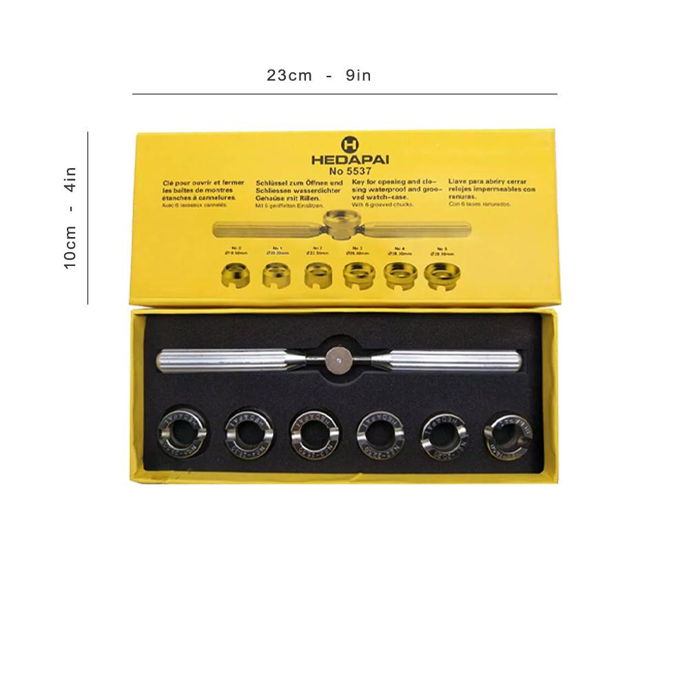 7-Piece Watch Back Cover Opener, Watch Repair Tool 5537 Precision Handheld Watch Worker Screw Set, Back Cover Opener, Closer, Remover