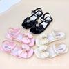 New Summer Girls' Sandals: Soft Sole, Bowknot, Velcro, Princess Style Sandals for Girls, Direct Supply