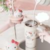 X&W for Sanrio 700ML Insulated Cups Keep Cold & Hot Thermal Mug Stainless Steel Cartoon Hello Kitty Drinking Cup with Doll Lid