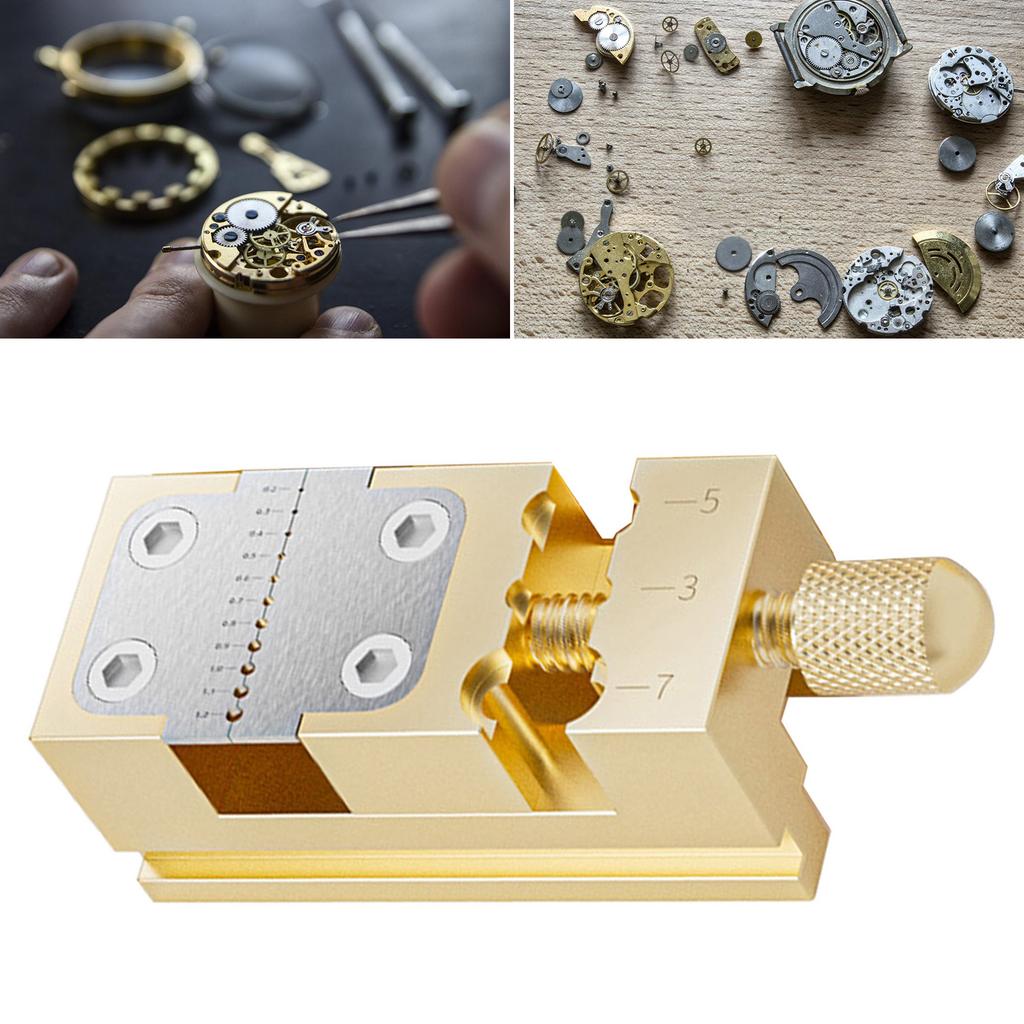 Precise Watch Benches Vices Antislip Stable Collet Tightening Tool Copper Thread Adjustment Watch Head Holder Repair