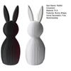 1/2Pcs Easter Bunny Figurine 3D Printed Ribbed Rabbit Statue Sculpture Home Office Holiday Party Table Centerpiece Decoration