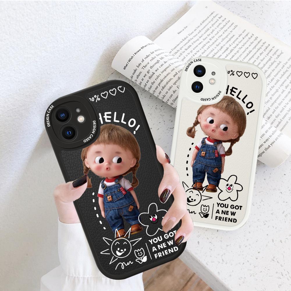 

Тонкий мультяшный милый кожаный чехол для девушки на задней панели из искусственной кожи, чехол для телефона