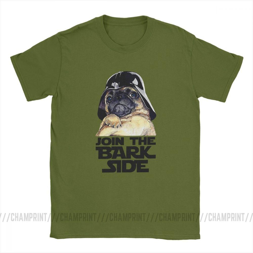 Join The Bark Side Pug Lover Funny T Shirt For Men Dog Puppy Short Sleeve Clothes