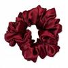 Satin Scrunchies Hair Tie Without Joints 13 Delicate Burgundy