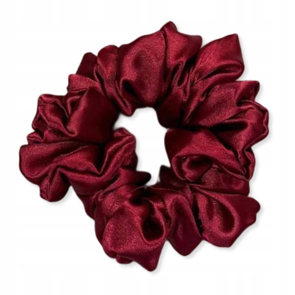 Satin Scrunchies Hair Tie Without Joints 13 Delicate Burgundy