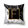 Marble Polyester Pillowcase Home Decoration Printing Pillowcase 26 English Letter Cushion Cover