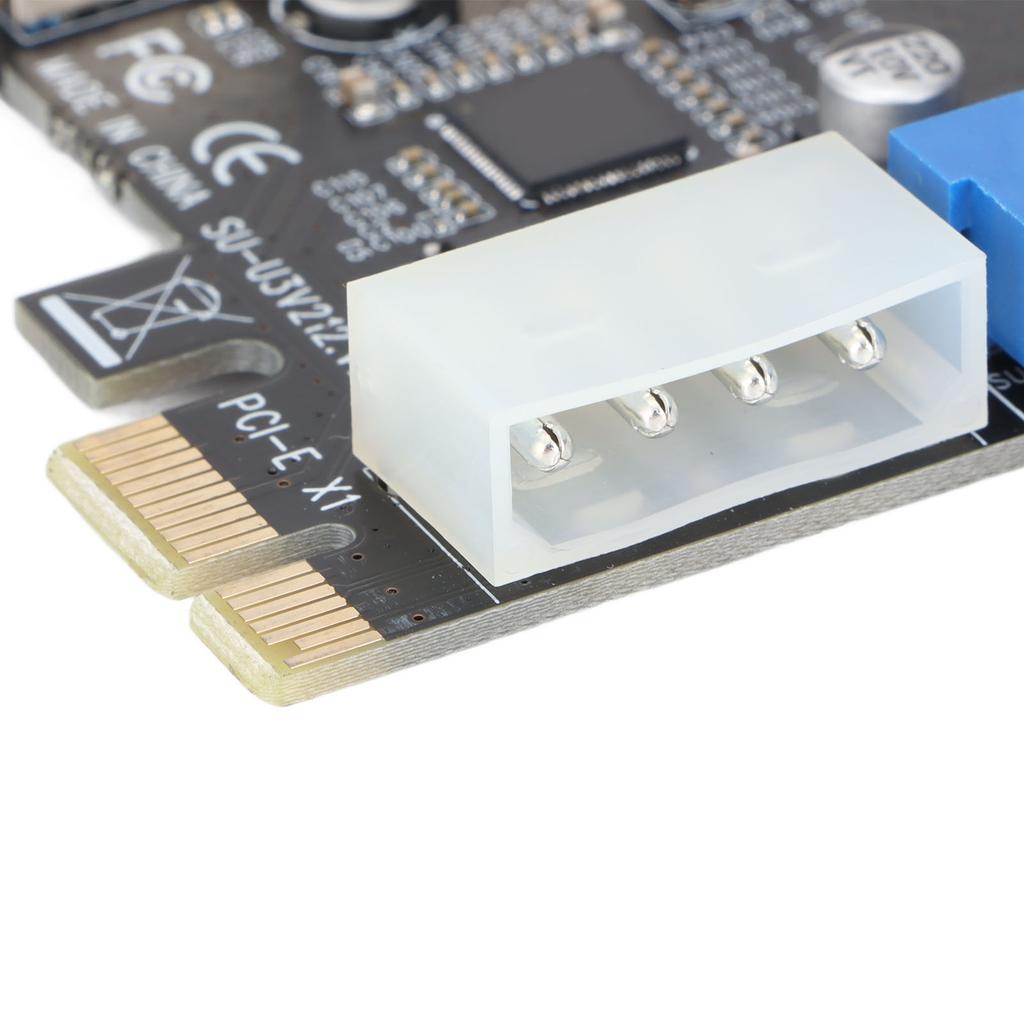 USB3.0 Expansion Card 2 Port 19 Pin 4P PCI‑E to USB3.0 Expansion Card Controller Card Adapter
