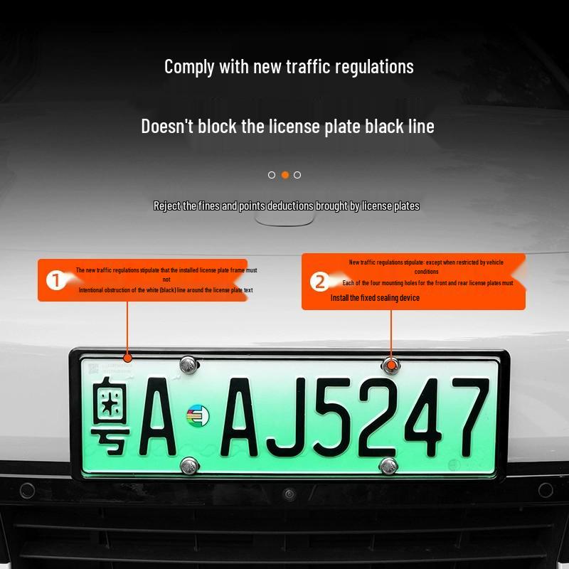 Floating License Plate Frame with Silicone Pad for Xiaomi YU7