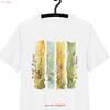 Brushstroke Easter Flowers Organic Cotton T Shirt Brush Stroke Spring Floral Birthday Gift Watercolor Botanical Vintage