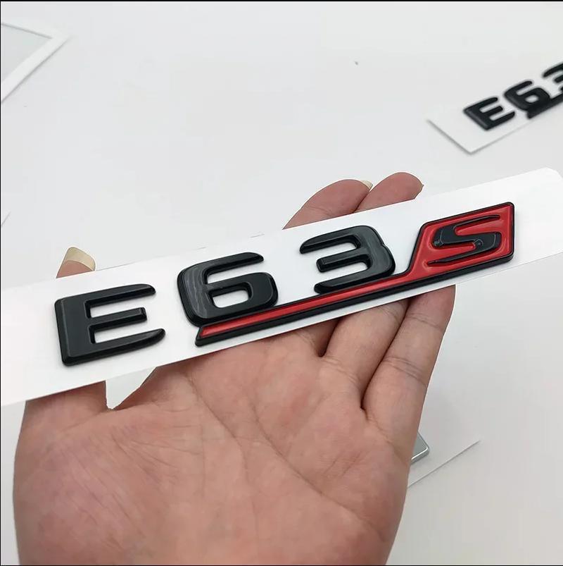 3D ABS Chrome Black E63 S Logo E63S Emblem Letters Sticker Car Trunk Badge For Mercedes Benz E63S AMG W212 W213 Accessories