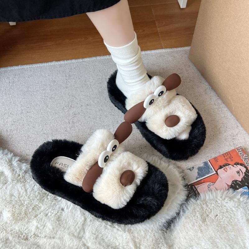 

Fashion Cartoon Cute Women s Slippers Autumn Winter New Fashion Height Increase Platform Home Shoes Comfortable Plush Warm Cotton Shoes 35 белый