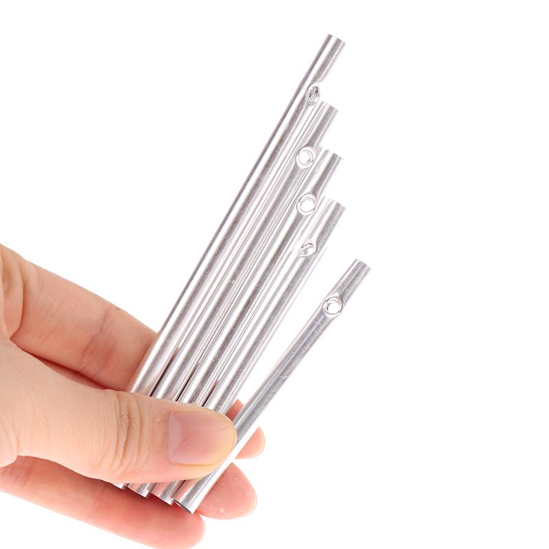 5Pcs Different Length Wind Chime Tubes Set Silver Tone Wind Chime Making Kit