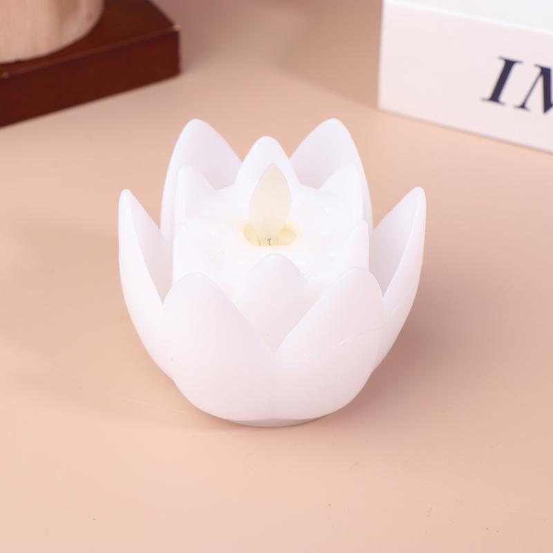 Lotus Lantern In Front Of The Temple Led Electronic Candle Lamp Buddhist Hall Lanterns Wishing Light Temple Festival Decoration