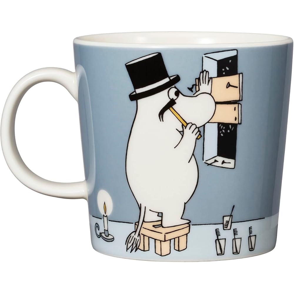 Moomin Arabia Classic Moominpappa Gray Mug, 300ml, Official Gift Wrapping Included. Moomin Tableware, Christmas Gift, Wedding Gift, Birthday Gift, Hou