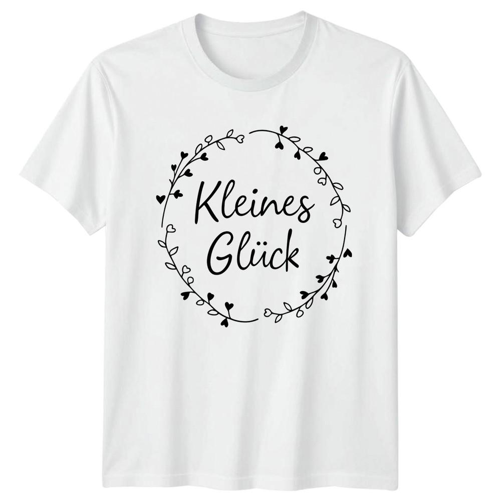 Kleines Glck Unisexs TShirt Happiness GerUnisex Saying Birthday Gift For Her S