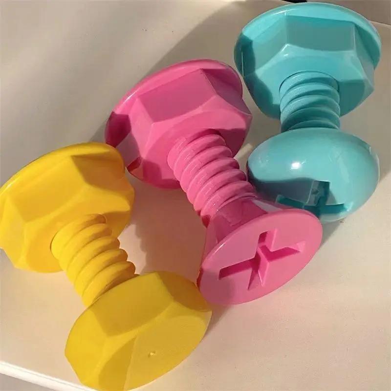 

Creative Colorful Screw Self-adhesive Hook Cute Cartoon Sticky Hook for Wall Door Non Punching Hooks for Bag Storage Organizer